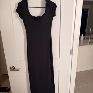 Elegant Black Maxi Dress with Slit